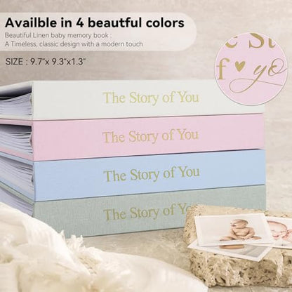 1DOT2 Timeless First 5 Years Keepsake Baby Memory Book for Boy or Girl - color: Pink