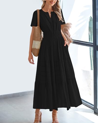 BTFBM Womens Summer 2026 Casual Maxi Dresses - color: Black, size: X-Large