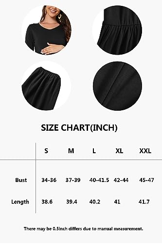 Smallshow Women's Maternity Dress Ruffle Long Sleeve Pregnancy Clothes - color: Black, size: Large