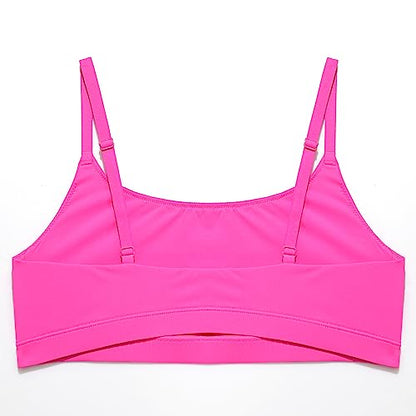 INLYRIC Women's Unlined Wireless Sports Bralette - color: Bright Pink, size: XX-Large