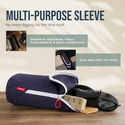 TRIPPED Travel Gear 3-Piece Travel Toiletry Bag Set - color: Navy