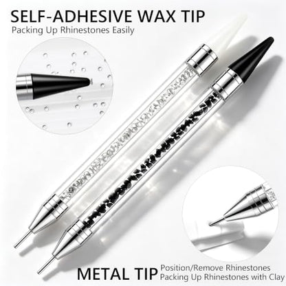 Bedazzling Tools Pen Kit Diamond Painting Wax Pencil Rhinestone Picker Tool - color: Black