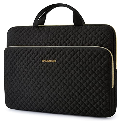 BAGSMART Laptop Sleeve Case with Handle Protective Water-Resistant - color: Black, size: 15.6 Inch