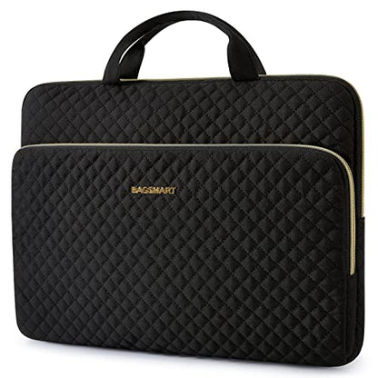 BAGSMART Laptop Sleeve Case with Handle Protective Water-Resistant - color: Black, size: 15.6 Inch