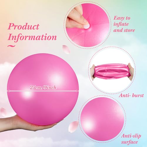 Aoriher 10 Pcs Small Pilates Ball Bulk 9 Inch Mini Yoga Ball - color: Multicolor