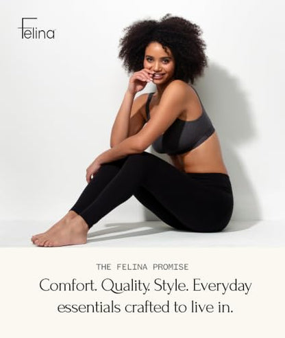 Felina Cotton Modal Leggings, Extra Lightweight Legging for Women - color: Navy Charcoal, size: Medium