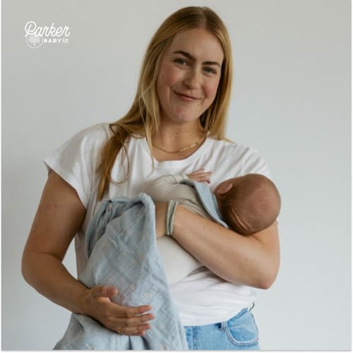 Parker Baby Co. Soft Muslin Baby Swaddle Blankets, 3 Pack - Cloud Set - color: Cloud