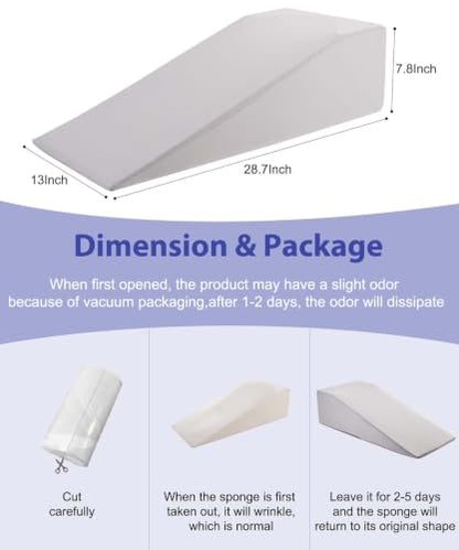 Leg Elevation Pillows for After Surgery with Cooling Cover - color: Grey