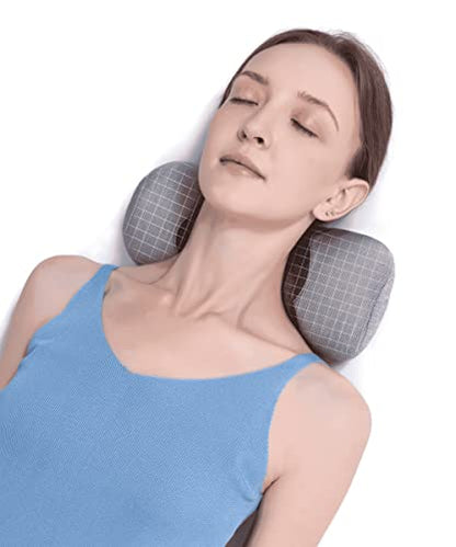Bespilow Small Neck Roll Pillow for Sleeping, Neck Pillows for Pain Relief - color: 1 Pillow + 1 Pillowcase (Grey)
