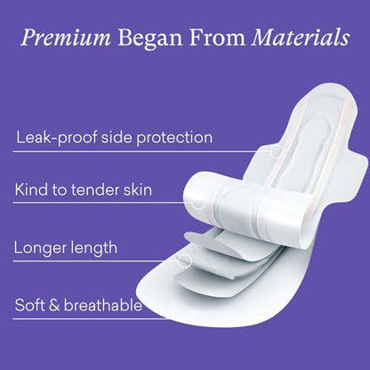 PurComfy Premium Postpartum Pads with Wings, 48 Count - size: 1 Count (Pack of 48)