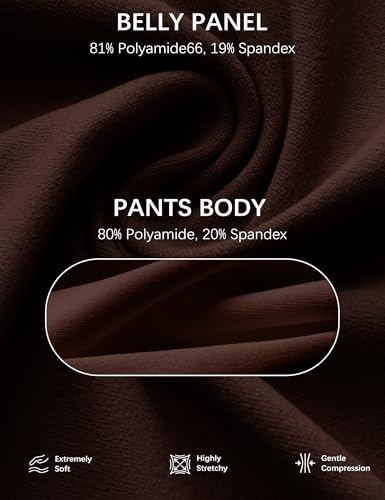 Mama Land Buttery Soft Maternity Flare Leggings - color: Toasted Brown, size: Medium