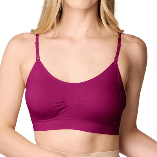 Coobie Seamless Scoopneck Bra - color: Italian Plum, size: One Size