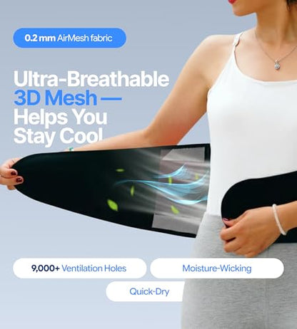 Ultra Thin Adjustable Back Brace for Men & Women, XL - color: Black, size: X-Large