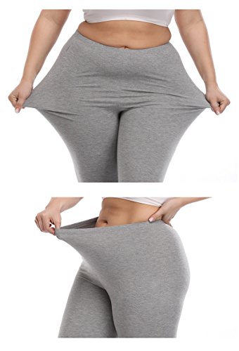 VOGUEMAX Womens Capri Leggings Plus Size High Waisted Crop Yoga Pants - color: Black, size: 3X