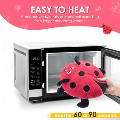 Microwavable Heat Pad for Neck and Shoulders, Warm Compress Wrap, Red - color: Heat Pad09 -Red