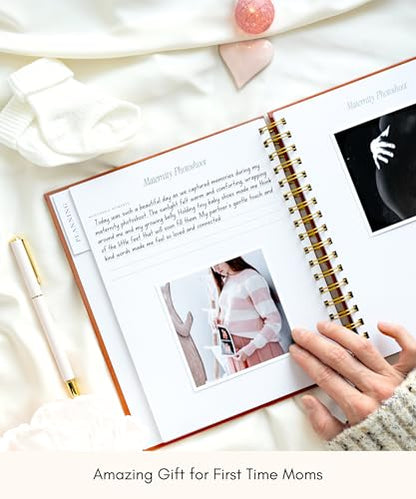 Lamare Pregnancy Journal for First Time Moms 2026 – Pregnancy Scarpbook - color: Sage