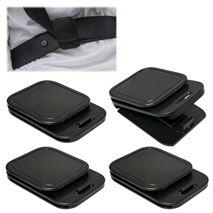 4Pcs Seat Belt Clips, 2.9" Anti-Slip Adjustable Clips for Comfortable Dirve