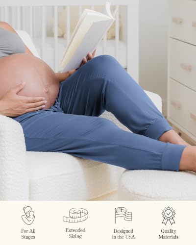 Kindred Bravely Everyday Maternity Lounge Jogger Pants for Postpartum - color: Twilight, size: 1X