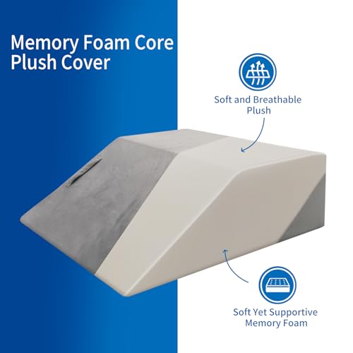 Leg Elevation Pillows for After Surgery, Memory Foam Leg Pillow for Sleeping Lower Back Hip Ankle Sciatica Pain Relief - size: Double Legs-24"x21"x8"