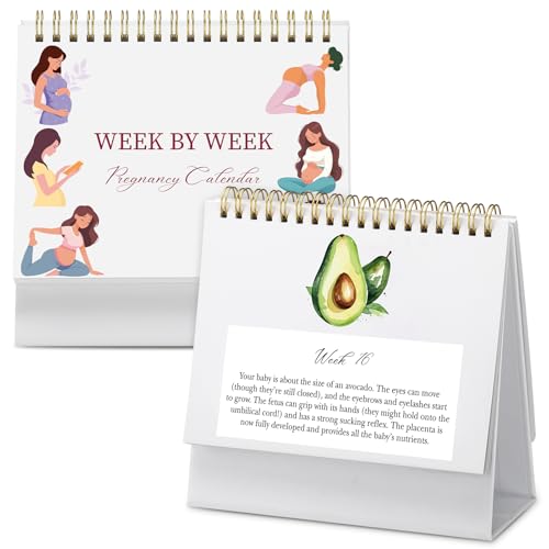 Gueevin Pregnancy Calendar for First Time Moms Weekly Baby Growth Gift