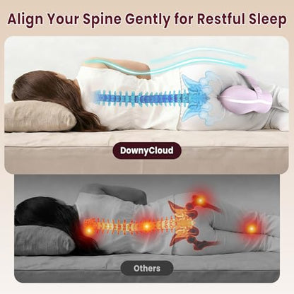 Small Knee Pillow for Side Sleepers, Memory Foam Leg Pillow,Pink - color: Pink