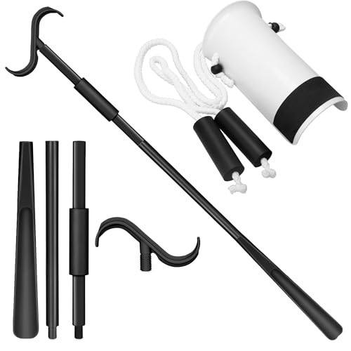 (Pack of 2) 35" Long Dressing Stick, Shoe Horn, Sock Remover Tool & Sock Aid Device