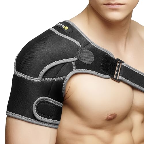 BraceUP Shoulder Brace with Ice Pack Pocket – Left or Right Support