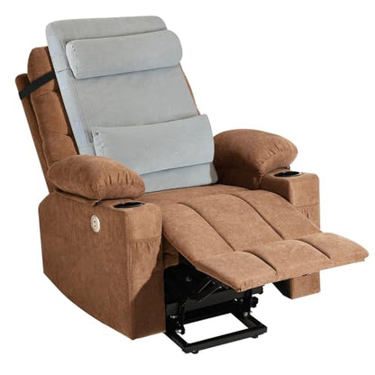 2-in-1 Neck & Lumbar Support Pillow with Adjustable Height and Ergonomic backrest Design, Suitable for recliners, Sofas, high-Back Rocking Chairs, Relieve Back Pressure. - color: Grey