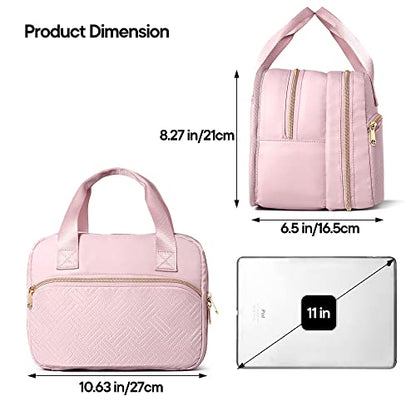 Fasrom Wearable Breast Pump Bag, Insulated Pump Carrying Case with Cooler - color: Pink