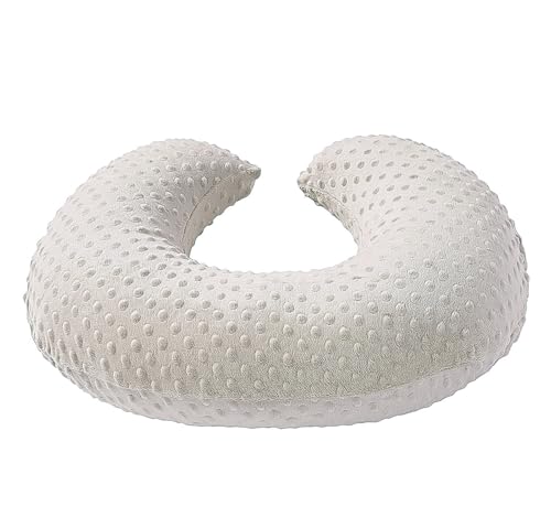 Dots Nursing Pillow Cover, Plush Breastfeeding Pillow Case - color: Sand