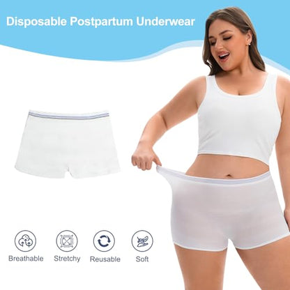High Waist Postpartum Disposable Underwear for Women (10pk) - size: Small
