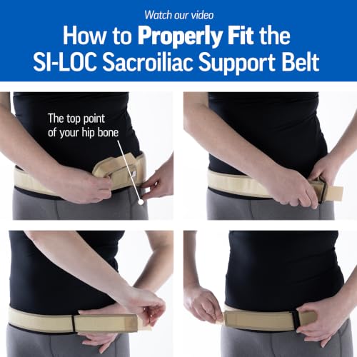 OPTP SI-LOC, SI Joint Support Belt for Women and Men – Small/Medium - size: Small/Medium (Pack of 1)