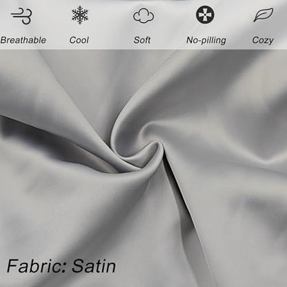 Satin Knee Pillowcase for Contour Legacy Knee Pillow (Slate Grey) - color: Slate Grey