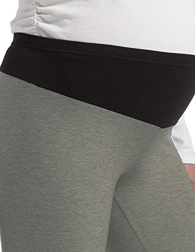 HUE Womens Under Belly Soft Knit Maternity Capri LeggingLeggings Pants - color: Black Space Dye, size: Small