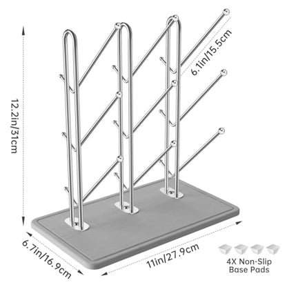 NiHome Baby Bottle Drying Rack with Diatomite Base & Stainless Steel Frame