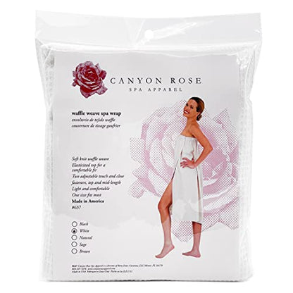 Canyon Rose Waffle Weave Long Spa Wrap, One Size, White - color: White