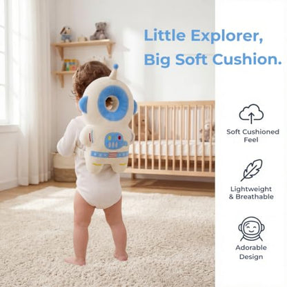 Baby Head Protector Backpack - Soft & Lightweight Fall Cushion Backpack for Toddlers Walking and Crawling(Blue Astronaut) - color: Blue Astronaut