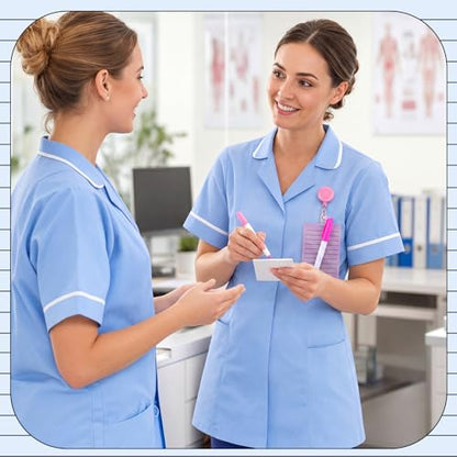 Lincia 6 Sets Nurse Badge Notepad with Marker, Retractable Dry Erase Board - color: Multicolor, style: Lined