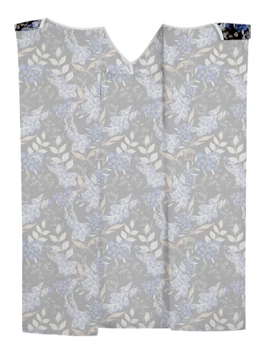 Hospital Gowns for Women Open Back Snap Post Shoulder Surgery Gown - color: Blue Flower, size: X-Large