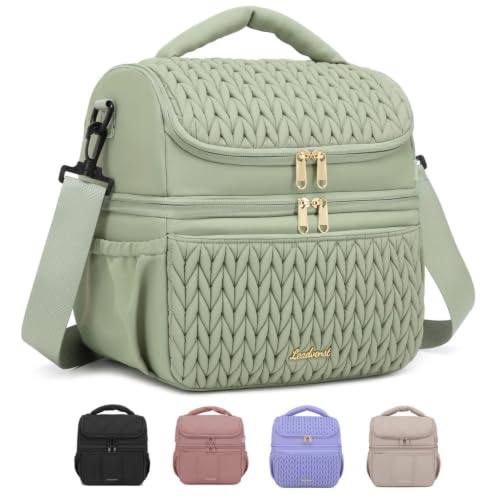 Breastmilk Cooler Bag, 12L Double Deck with Detachable Divider - color: Green