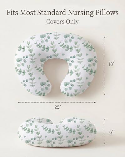 Nursing Pillow Covers 2 Pack, Stretchy Breastfeeding Pillow Covers for Baby - color: Bunny Meadow