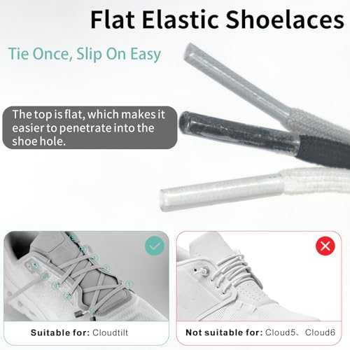 5/32" (4mm) Thin Flat Shoe Laces for On Cloud Sneakers - color: Gray, size: 63"/160cm