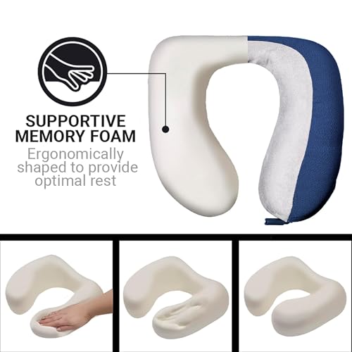 Go Travel American Dreamer, Deluxe Travel Pillow, Memory Foam Neck Pillow - color: Dark Blue