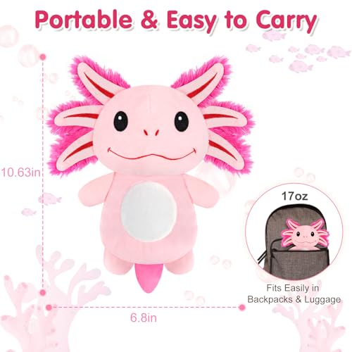 SuzziPad Axolotl Microwavable Heating Pad Plush, 6.8" X 10.6" - style: Axolotl