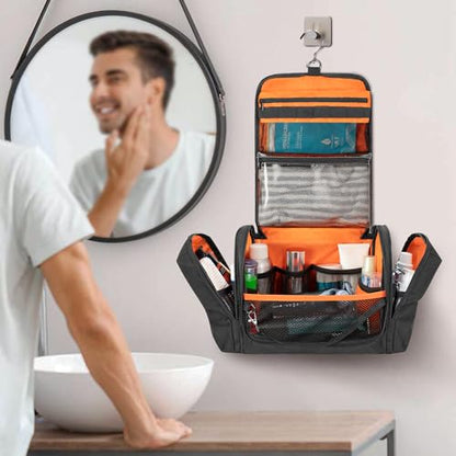 Tactical Toiletry Bag for Men, Large Hanging Dopp Kit Hygiene Bag - color: Black