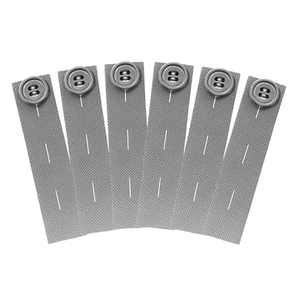 Mandala Crafts Gray Elastic Waist Button Extender for Pants Waistband - color: Gray, size: Stretchy 3.5 Inches