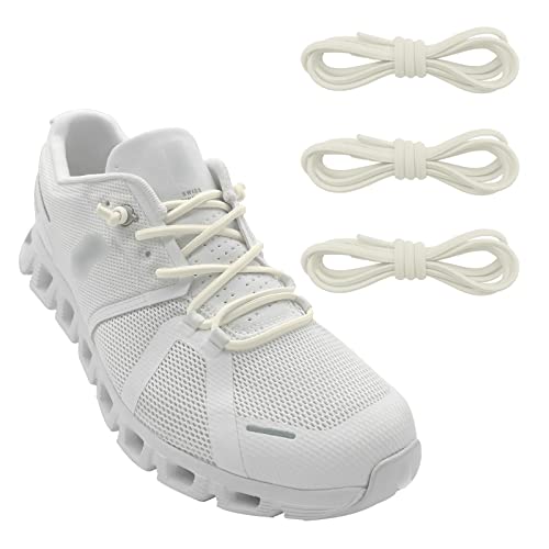 3 Pairs Elastic No Tie Shoe Laces, Stretch Bungee Laces - color: Cream