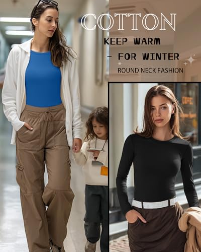 Neer 3 Pack Womens Long Sleeve Underscrub Shirts - color: Black, White, Blue, size: Medium