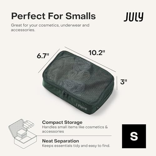 July Packing Cells, 4 Set Packing Cubes, Luggage Organizer Bags, Forest - color: Forest