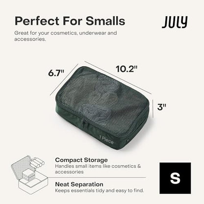 July Packing Cells, 4 Set Packing Cubes, Luggage Organizer Bags, Forest - color: Forest